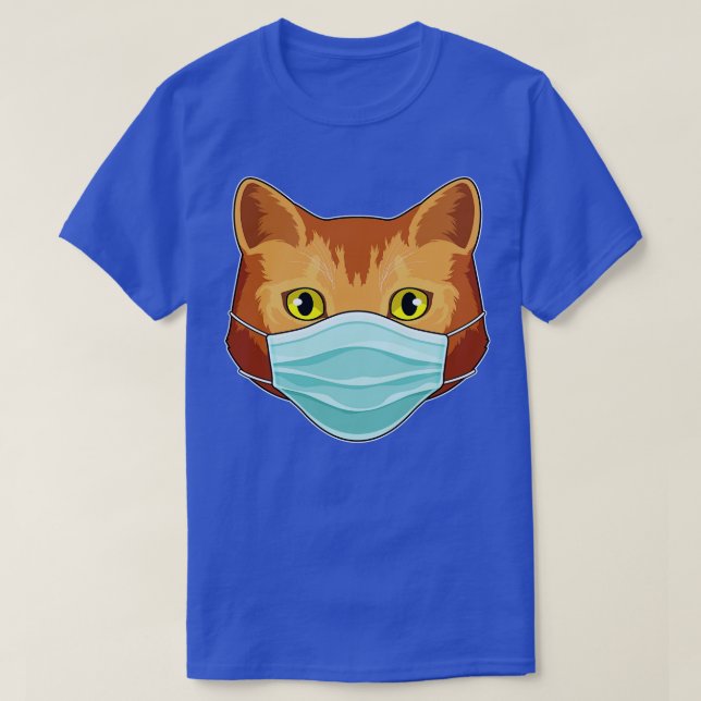 T-shirt Chat avec masque visage (Design devant)