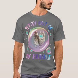 T-shirt Chat Avec Masque Visage Quarantiné Yoga Restez Hor