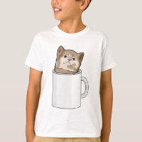 Chat avec tasse de café