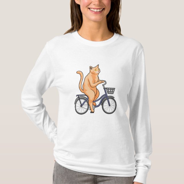 T-shirt Chat avec vélo (Devant)
