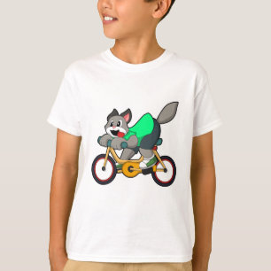 T-shirt Chat avec vélo