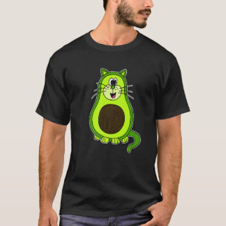 T-shirt Chat Avocat Alimentation Saine Végétalien Amoureux