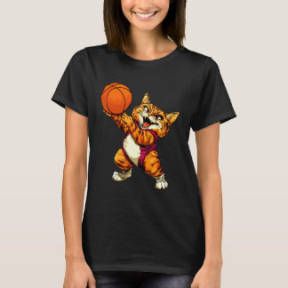 T-shirt Chat basketteur chat de basketball