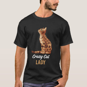T-shirt Chat Bengal FEMME FOLLE DE CHATS Drôle de maman de