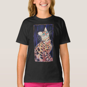 T-shirt Chat Bengal Néo-Noir