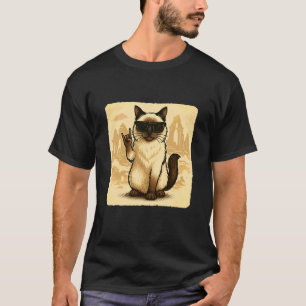 T-shirt Chat Birman Lunettes de Soleil Musique Rock Drôle 