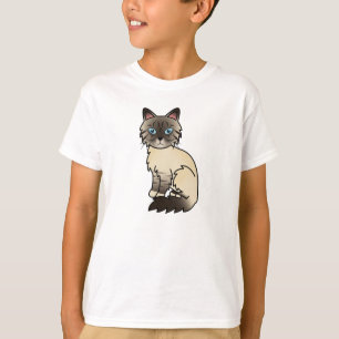 T-shirt Chat Birman / Ragdoll au tabby seal point