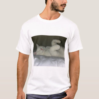 T-shirt chat blanc