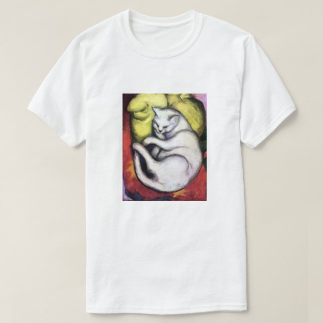 T-shirt Chat blanc, Franz Marc (Design devant)