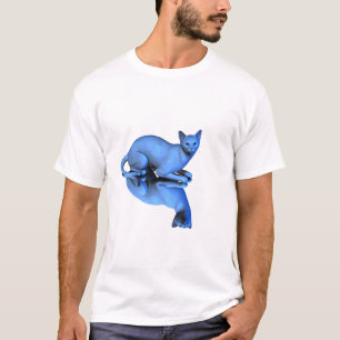 T-shirt Chat bleu