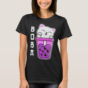 T-shirt Chat Boba Anime Bubble Tea Neko Girls Kawaii Girls