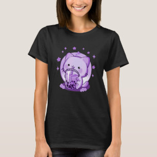 T-shirt Chat Boba Buvant du Thé Boba Mignon Chat  Japonais