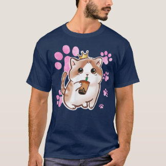 T-shirt Chat Boba Tea Bubble Tea Anime Kawaii Neko 580