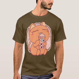 T-shirt Chat Boba Tea Buble Tea Anime Kawaii Neko Japonais