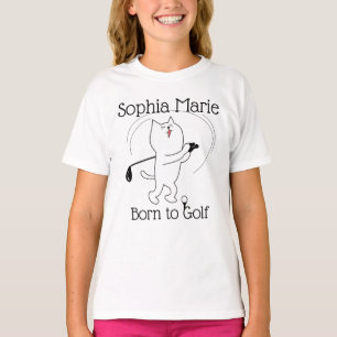 T-shirt Chat Born au Golf
