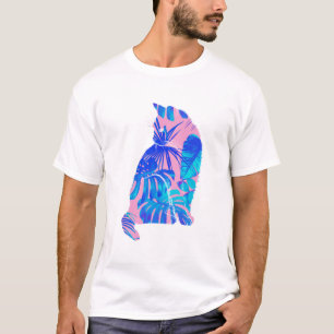 T-shirt chat botanique