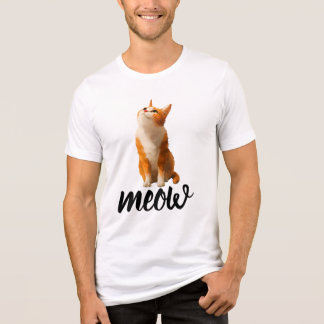 T-shirt Chat Brun qui Regarde Vers le Haut | Félin