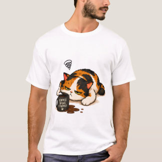 T-shirt Chat Calico Grincheux - Café parlé