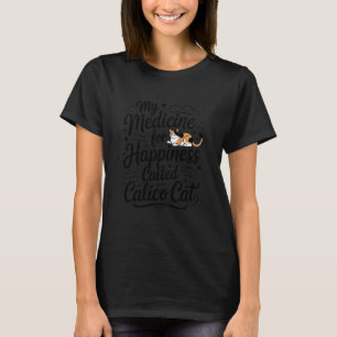 T-shirt Chat calicot à main levée Mon médicament pour le b