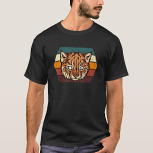 T-shirt Chat Caracal Rétro Vintage Chat Sauvage Lynx Brun