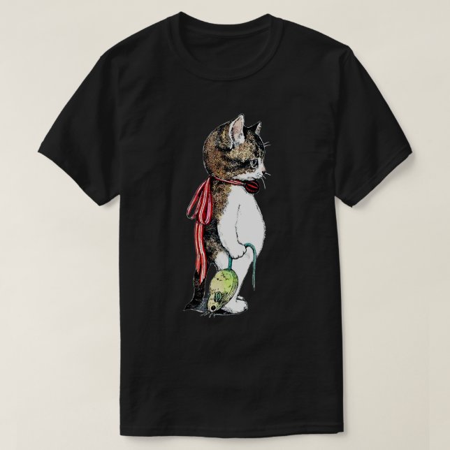 T-shirt chat catch souris drôle amant kitten amant chat (Design devant)