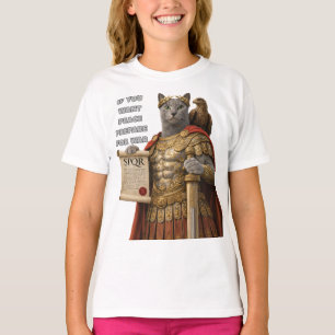 T-shirt Chat César Bleu Russe
