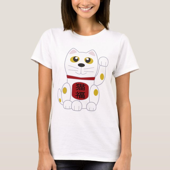 T-shirt chat chanceux (Devant)
