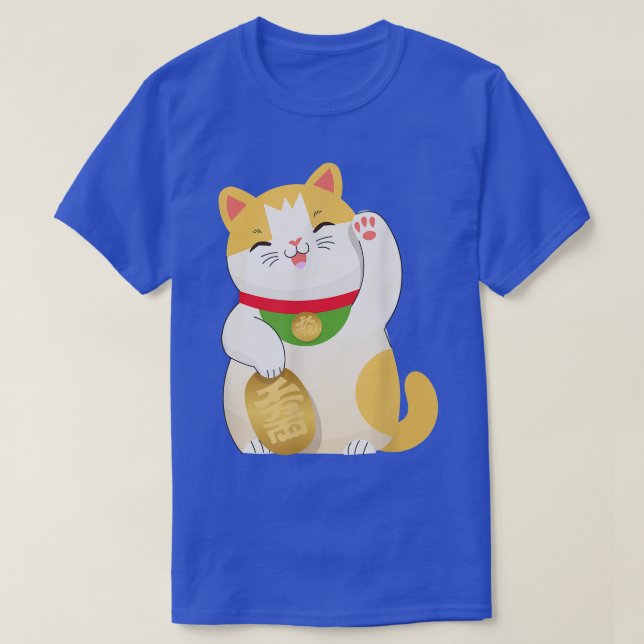 T-shirt Chat chanceux pour le bonheur Maneki Neko Japon (Design devant)