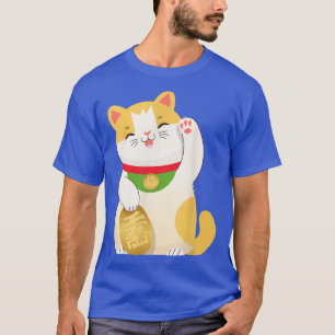 T-shirt Chat chanceux pour le bonheur Maneki Neko Japon