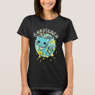 T-shirt Chat Chaton Mignon Miaou Capricorne Fille Enfant E