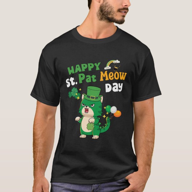 T-shirt chat chaton st patrick  chatons (Devant)