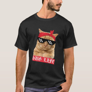 T-shirt Chat Chéri Kitty Cat Thug Gansta Drôle Gangster