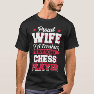 T-shirt Chat Chessman Gambit Épouse du joueur d'échecs