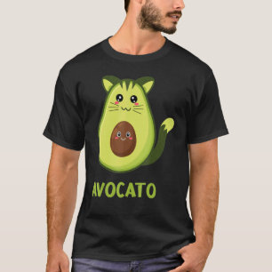 T-shirt Chat Chou Avocato Fun Kitten Avocat Kitty Moustach