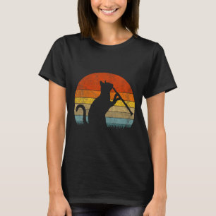 T-shirt Chat Clarinette Drôle Joueur de Clarinette Musicie