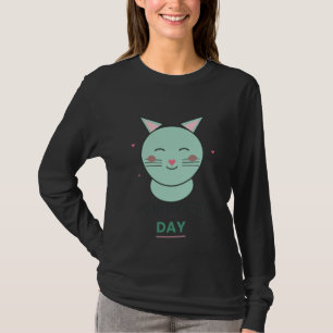 T-shirt chat coeur mignon jour parfait