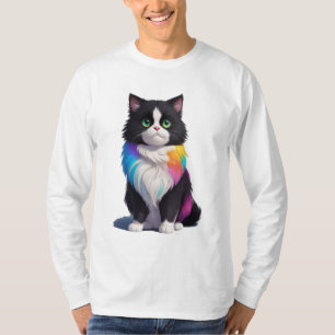 T-shirt Chat coloré