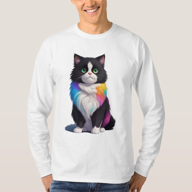 T-shirt Chat coloré (Devant)