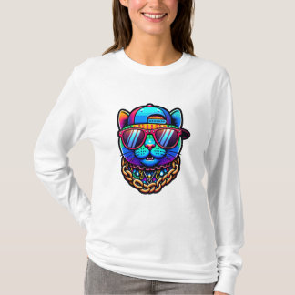 T-shirt Chat coloré