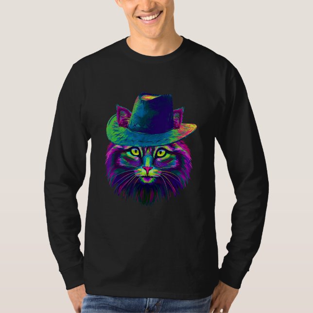 T-shirt Chat coloré (Devant)