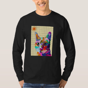 T-shirt Chat coloré Ca Colorful Style Art Pop