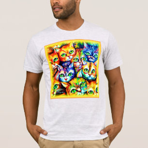 T-shirt Chat coloré et chaton Motif. Commandez dès mainten