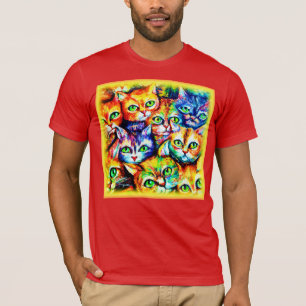 T-shirt Chat coloré et chaton Motif. Commandez dès mainten