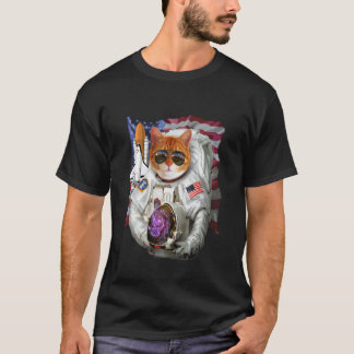 T-shirt , Chat comme astronaute pilote, commandant de la n