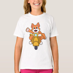 T-shirt Chat comme Biker avec Scooter.PNG