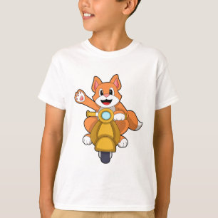 T-shirt Chat comme Biker avec Scooter.PNG