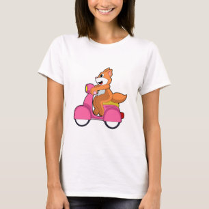 T-shirt Chat comme Biker avec Scooter.PNG