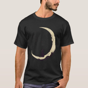 T-shirt Chat contemplant les étoiles Croissant Lune Étoile