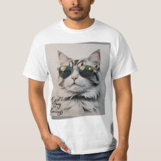 T-shirt Chat cool à Shades - Les bonnes choses arrivent