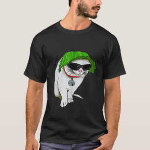 T-shirt Chat cool Cute Chat Avec Lunettes Pour Fête des pè